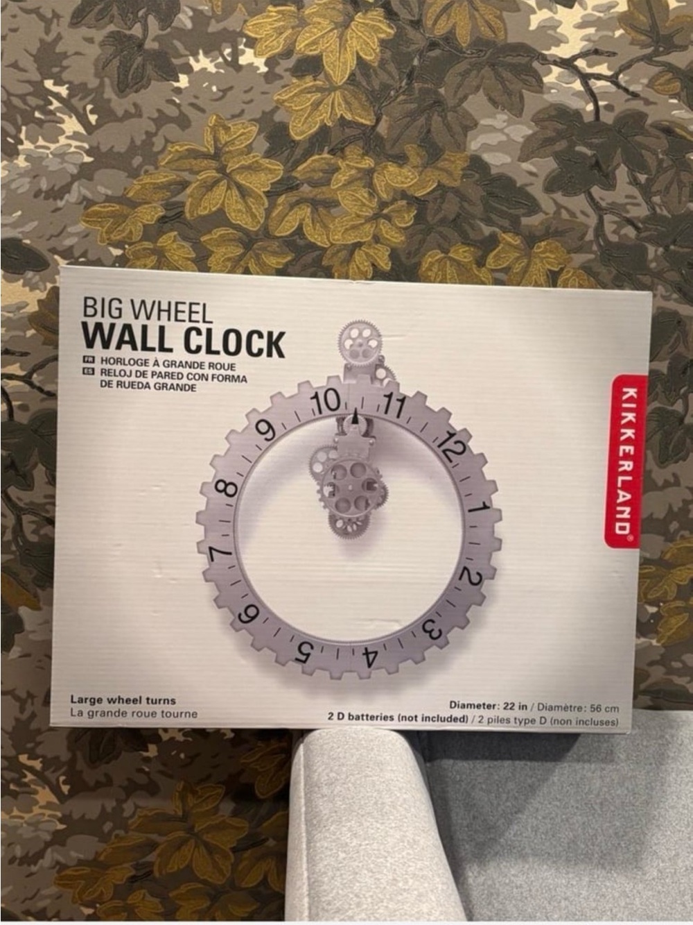 Kikkerland Big Wheel Wall Clock